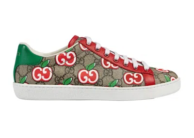 Pre-owned Gucci Ace Chinese Valentine's Day (women's) Sneakers In Beige/brown/red In Multi