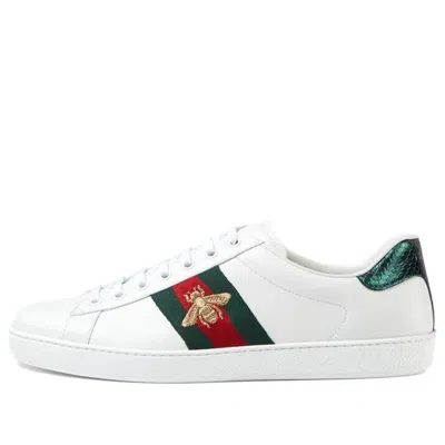 Gucci Ace Embroidered 'bee' In White