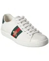 Gucci Ace Embroidered Leather Sneaker In Multi