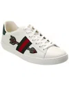Gucci Ace Diamond-encrusted Leisure Sports Shoes In White