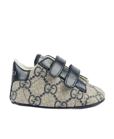 Gucci Ace Gg-jacquard Pre-walkers In Gray