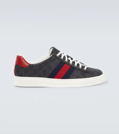 Gucci Ace Gg Sneakers In Black