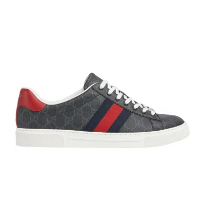 Pre-owned Gucci Ace 'gg Supreme Canvas - Black'