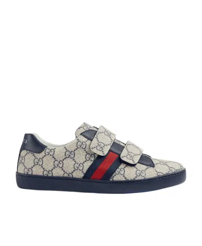 Gucci Ace Gg Supreme-print Sneakers In Black
