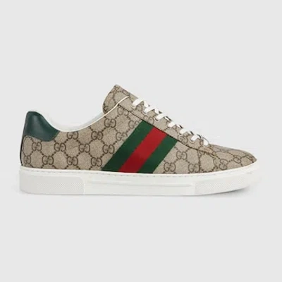 Gucci Men Ace Supreme Gg Fabric Low-top Sneakers In Multi