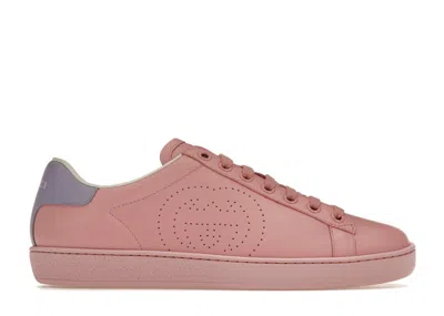 Pre-owned Gucci Ace Interlocking G (women's) Sneakers In Pink/blue