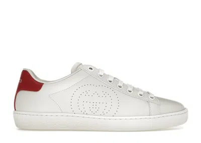 Pre-owned Gucci Ace Interlocking G (women's) Sneakers In White/red
