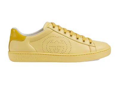 Pre-owned Gucci Ace Interlocking G (women's) Sneakers In Yellow
