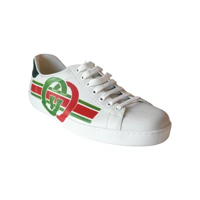 Gucci Ace Interlocking Gg Logo Low-top Sneaker White Green Red