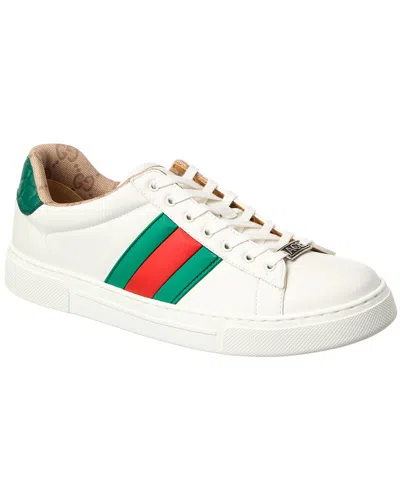 Gucci Ace Leather Low-top Sneakers In Animal Print
