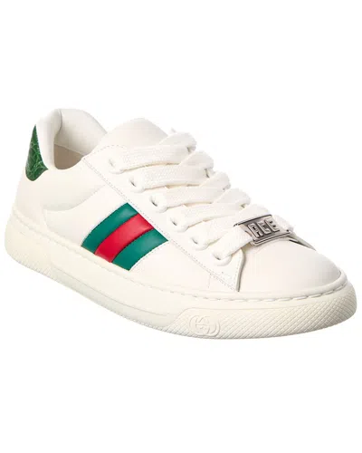GUCCI GUCCI ACE LEATHER SNEAKER