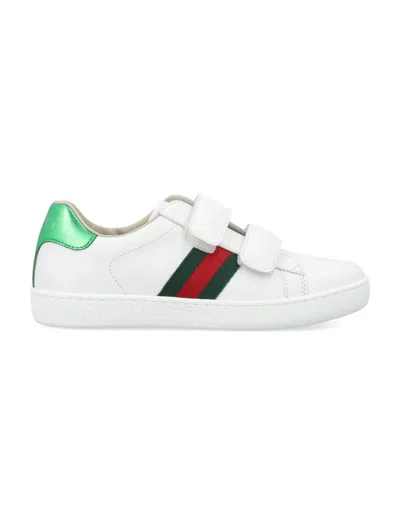 Gucci Kids' White Leather Sneakers