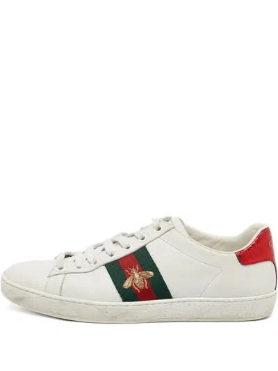 Pre-owned Gucci Ace Leather Sneakers