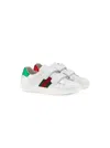 Gucci Web-detailing Leather Sneakers In White