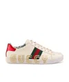 Gucci Ace Logo Printed Leisure Sports Shoes In White