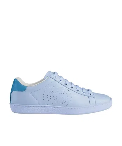 Gucci Ace Low-top Sneakers In Blue
