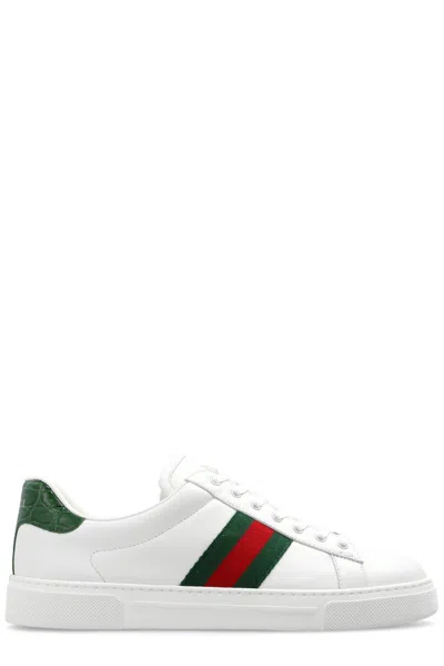 Gucci Ace Low-top Sneakers In Green Ace