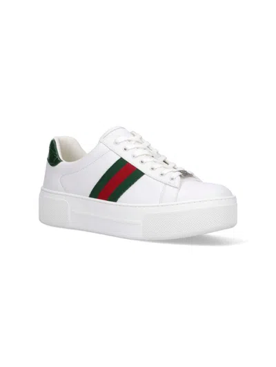 Gucci "ace" Low-top Sneakers In White