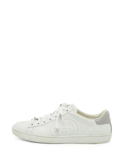 Pre-owned Gucci Ace Low-top Sneakers In White