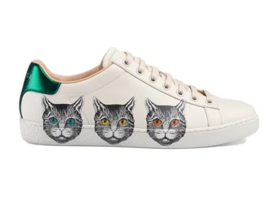 Pre-owned Gucci Ace Mystic Cat (women's) Sneakers In White