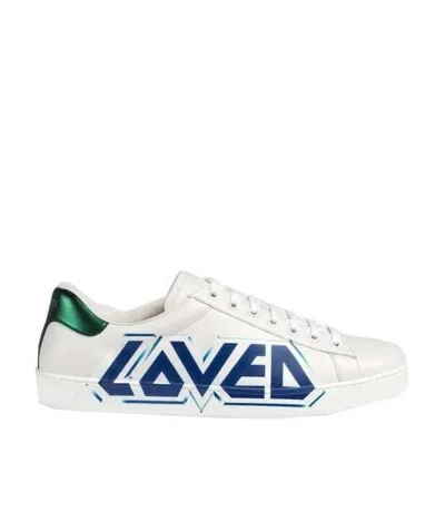 Gucci Ace Sneaker With Loved Print In White
