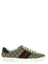 Gucci Ace Gg Supreme Canvas Sneakers In Beige