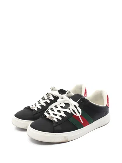 Pre-owned Gucci Ace Sneakers In Black