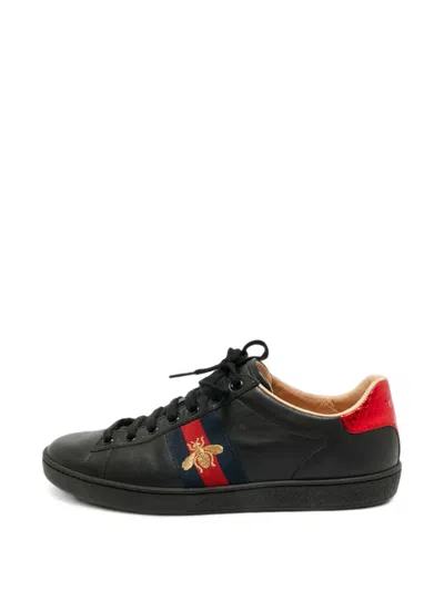 Pre-owned Gucci Ace Sneakers In Black