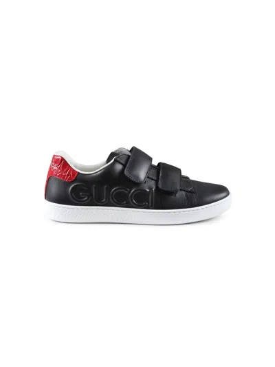Gucci Kids' Ace Sneakers In Black