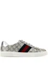 Gucci Ace Lurex Low-top Sneakers In Neutrals