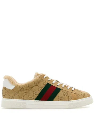 Gucci Ace Sneakers In Brown