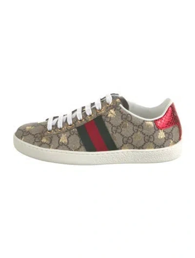 Pre-owned Gucci Ace Sneakers W/ Tags In Neutrals