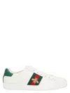 Gucci Ace Leather Sneakers In White
