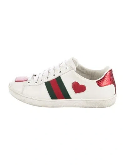Pre-owned Gucci Ace Sneakers In White