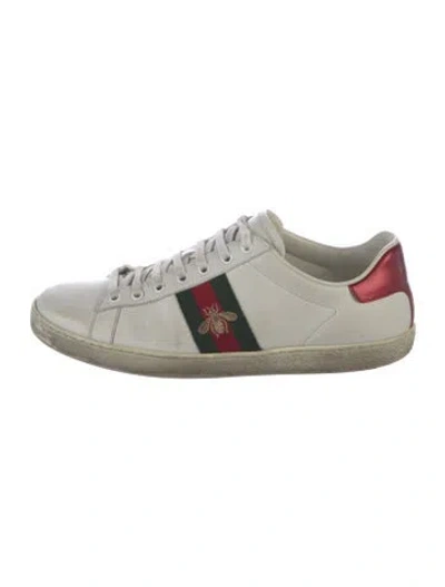 Pre-owned Gucci Ace Sneakers In White