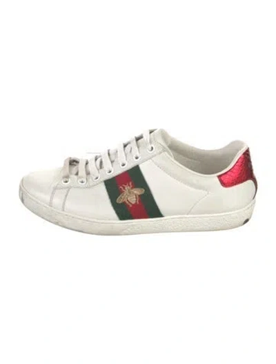 Pre-owned Gucci Ace Sneakers In White