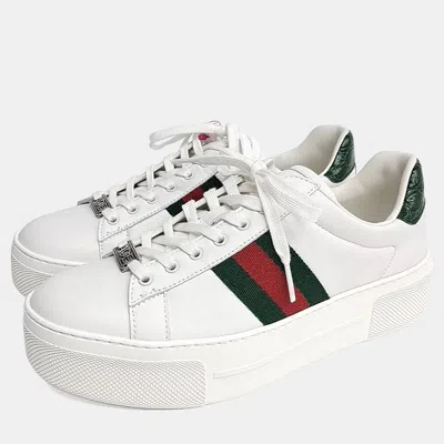Pre-owned Gucci Ace Sneakers In White