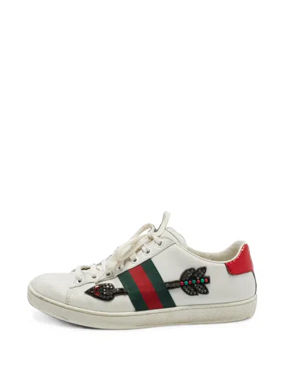 Pre-owned Gucci Ace Sneakers In White
