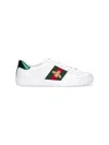 Gucci Mens Bianco Verd Ace Bee-embroidered Leather Low-top Trainers In White