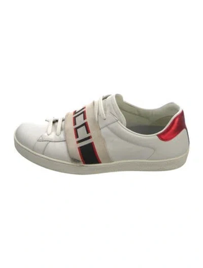 Pre-owned Gucci Ace Stripe Sneakers In White