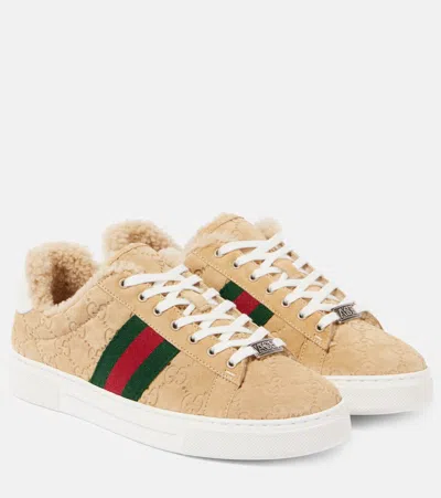 GUCCI ACE SUEDE SNEAKERS