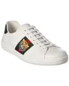 Gucci Ace Embroidered Tiger Sneakers In White