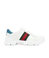 Gucci 50mm Chunky B Leather Sneakers In White