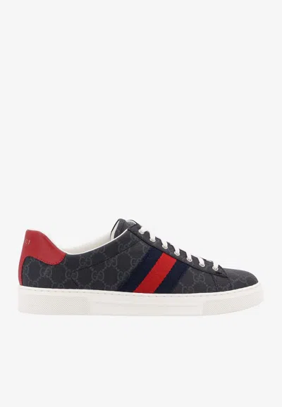 GUCCI ACE WEB LOW-TOP SNEAKERS