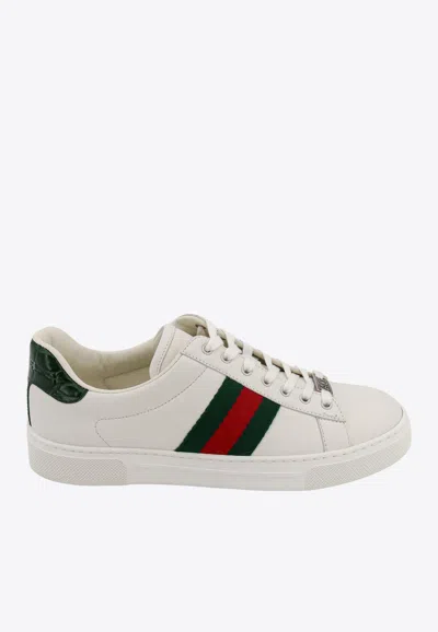 GUCCI ACE WEB LOW-TOP SNEAKERS