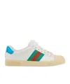 Gucci Ace Sneaker With Web In White