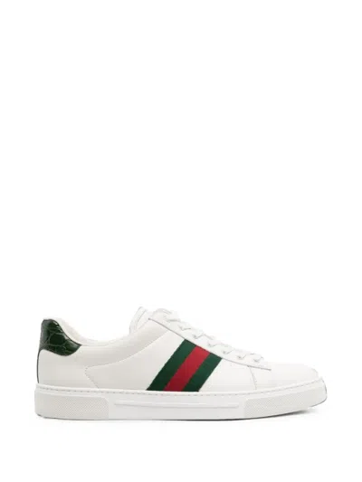 Gucci Ace Web-stripe Sneakers In Multi