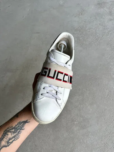 Pre-owned Gucci Ace White Luxury Sneakers Casual