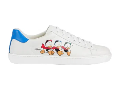 Pre-owned Gucci Ace X Disney Huey, Dewey, Louie (women's) Sneakers In White