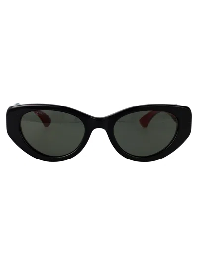 Gucci Acetate Black-green Sunglasses